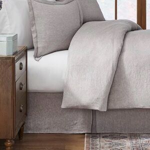 Southern Living Heirloom Linen Gray King Bedskirt